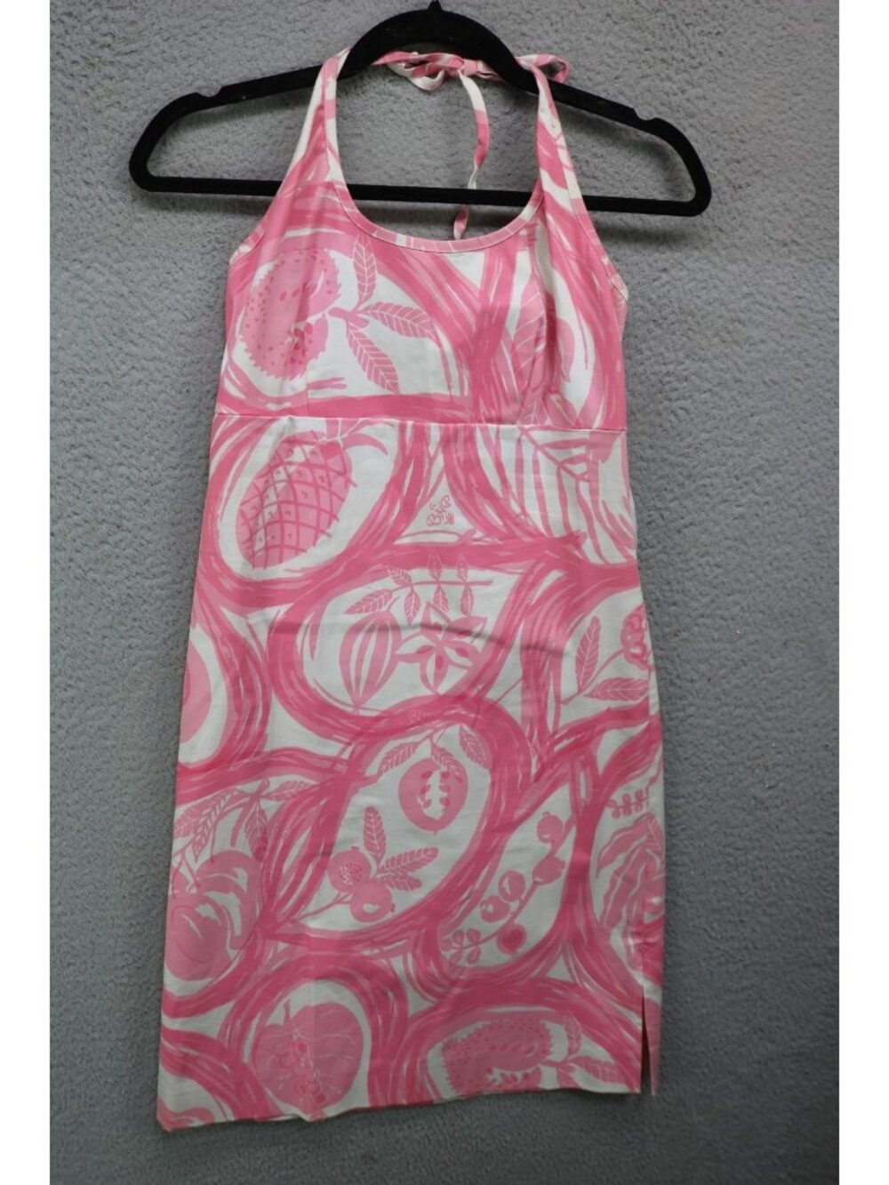 Bahama Hand Prints Halter Babydoll Dress-Size 2-Coastal-Beachy-Resort-Vacation